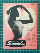 096 PUBLICITE ANCIENNE 1950 34x25cm Soutien gorge Scandale