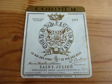 étiquette vin chateau Gruaud Larose 1975 saint Julien grand cru classé