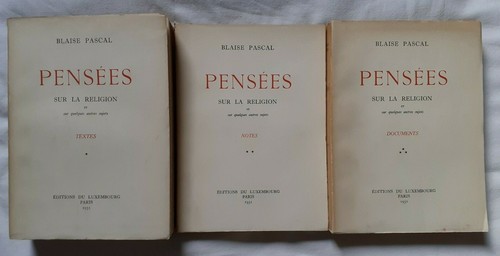 Pensées sur religion et - la,