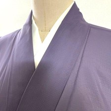 Kimono japonais 2311 été soie fine couleur unie pas d'écusson violet uni