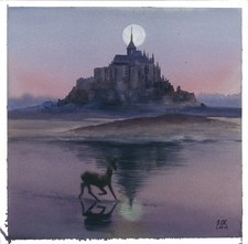 chevreuil dans la baie du Mont