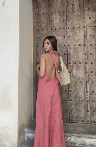 Robe zara lin - en, frangÉ