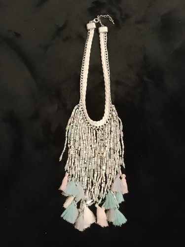Collier frange perles de - frange,