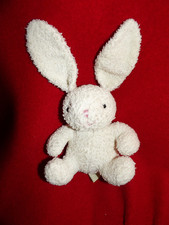 Doudou Peluche Histoire d'Ours Lapin Assis Eponge Ecru