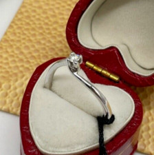 Bague Femme Solitaire Or Blanc