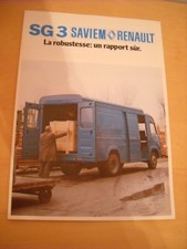CATALOGUE/BROCHURE LES UTILITAIRES RENAULT SAVIEM SG3