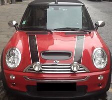 KIT  BANDES DE CAPOT MINI COOPER COLORIS NOIR LISERE BLANC