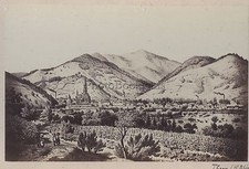 Thann Haut-Rhin Photo sur papier albuminé d’après une gravure vers 1870