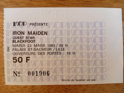 Ticket billet de - ticket, concert