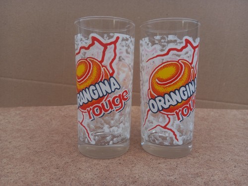 Lot verres orangina - orangina, rouge
