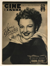 ►CINE REVUE n°34/1947-ANNE BAXTER-JOSEPH COTTEN-ERROL FLYNN-DARRIEUX