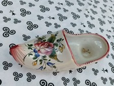 Faïence d'Art Desvres Delarue sabot mural décor fleurs