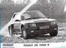 Photo Presse PEUGEOT 205 TURBO 16  de 04-84    p145