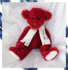 Doudou Peluche Ours Rouge