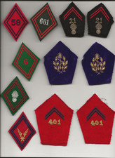 INSIGNES TISSU ARMEE FRANCAISE