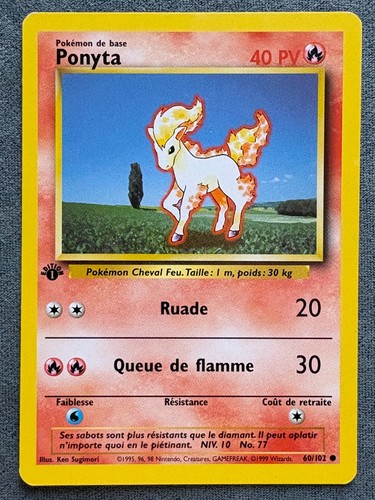Carte pokemon ponyta 102 - ponyta, 60/102