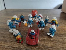 Lot de 13 figurines Schtroumpfs  Schleich - PEYO - Vintage .