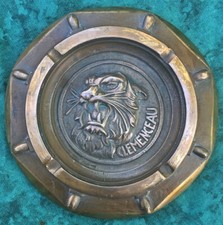 RARE CENDRIER Bronze Grand Format PORTE AVION CLEMENCEAU 1,5 kg Diamètre 16,5 cm