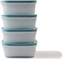 TUPPERWARE Congélateur 450ml Bleu Pastel-Blanc (4) Cristal de Glace