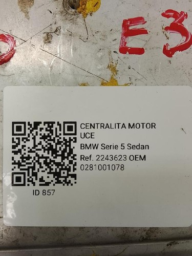 0281001078 boîtier moteur uce