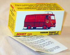 DINKY TOYS 570P PEUGEOT J7 POMPIERS BOITE VIDE REPRO