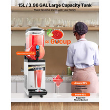 Machine À Granité Boisson Glacée Smoothie Avec Réservoir De 15 L Bar