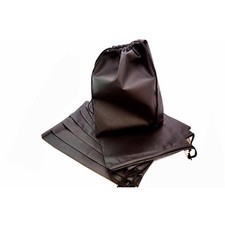 Pochette de à chaussures en Nylon avec fermeture à cordon, 8 pièces (noir)
