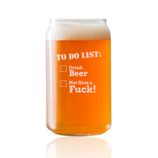 Funny Beer Glass | To do list