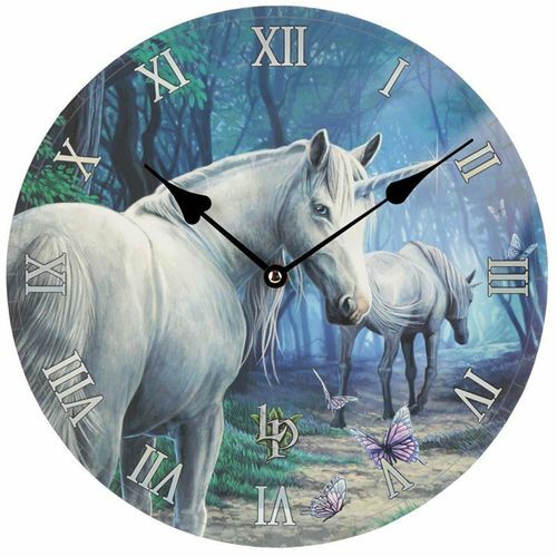 Montre bois murale licorne - en,
