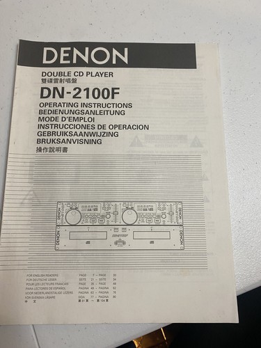 Denon 2100 original owners - 2100, f
