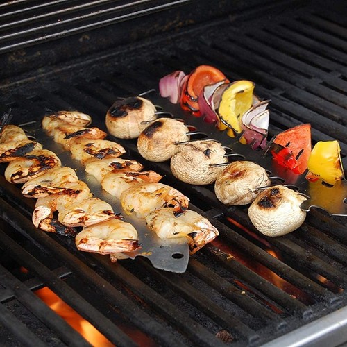 Brochettes griller acier - à,