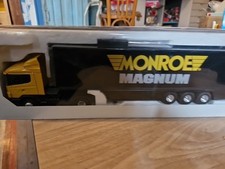 AS353 ELIGOR 1/43 SEMI SCANIA 144L 530 MONROE MAGNUM JAUNE NOIR Avec Rétro Tbe