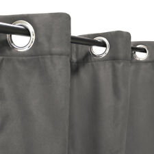 Rideau suédine thermique doublé polaire, Gris anthracite - 140x240cm prêt a