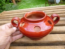 ALFRED RENOLEAU ANGOULEME RARE CERAMIQUE PIQUE-FLEURS ROUGE POT POURRI ARA