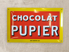 Plaque émaillée CHOCOLAT PUPIER enamel sign emailschild