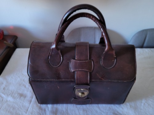 Grand sac cuir - cuir, marron(sans
