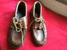 Chaussures bateau cuir brun .T 36 (2/ C)