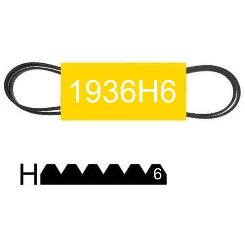 Courroie 1936h6 poly 1936mm - 1936h6, v
