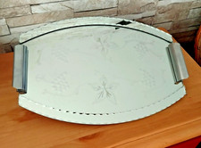 ANCIEN PLATEAU DE SERVICE OVALE EN MIROIR - EPOQUE ANNÉES 50