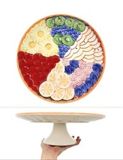 Grand plat à tarte sur pied