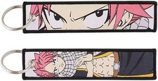 Fairy Tail Porte-clés Natsu Dragnir Tissu Brodé Happy Erza Lucy Grey Manga Anime