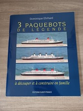 Très Rare Livre à découper " 3 Paquebots De Légende" 