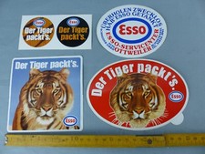 Lot de 5 autocollants sticker ESSO  Aufkleber VINTAGE A29