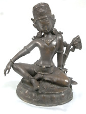 🇫🇷 ANCIEN BOUDDHA SCULPTURE EN BRONZE STATUE ASIATIQUE CHINE CHINESE