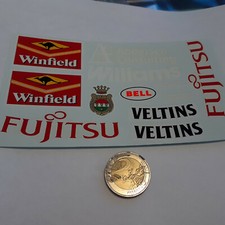 décalcomanie décals déco casque jacques villeneuve 1/2