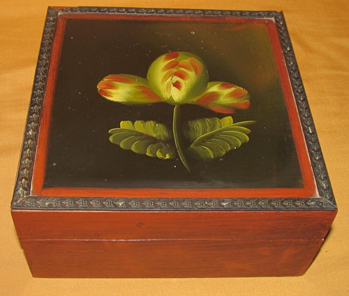Boite bois laque asiatique
