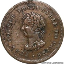 F7538 Canada Nova Scotia B. Guiana 1 Penny Stiver Token Trade Navigation 1838