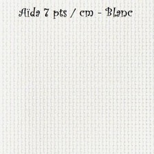 TOILE AÏDA 7pts/cm - BLANC -