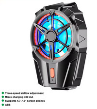 Ventilateur RGB Téléphone Refroidisseur Portable Gaming Anti-Surchauffe USB Clip