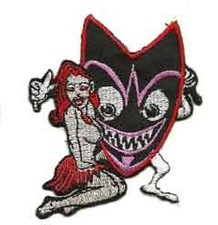 Ecusson Patch PIN UP & TIKI - Mask Surf Music Dick Dale Hawaï Hula The Ventures